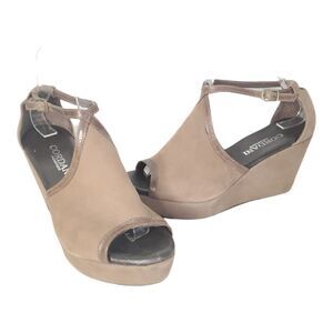 Cordani Calzature Brown Suede Wedge Sandals Size 38